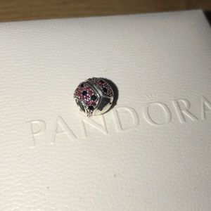 Pandora Ladybug gem stone charm